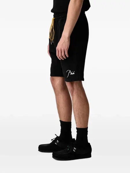 Haftowane szorty Rhude ze sznurkiem czarne