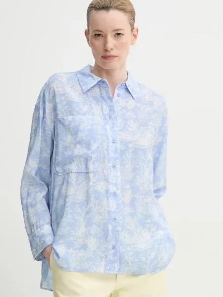 MUNTHE camasa FILIUS femei cu guler clasic relaxed albastru