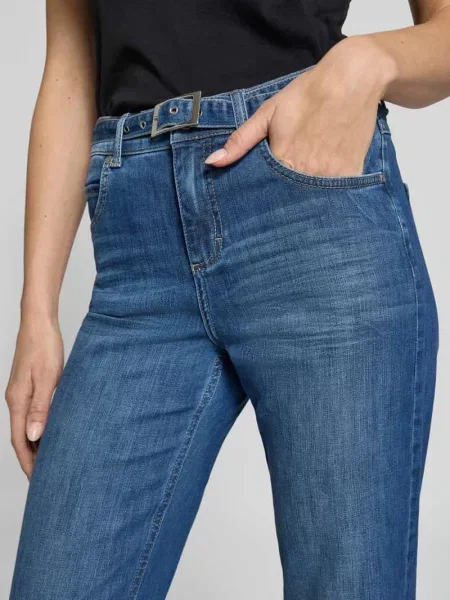 Krój wide fit Jeansy w 5 kieszeni Model Lara City' Angels niebieski