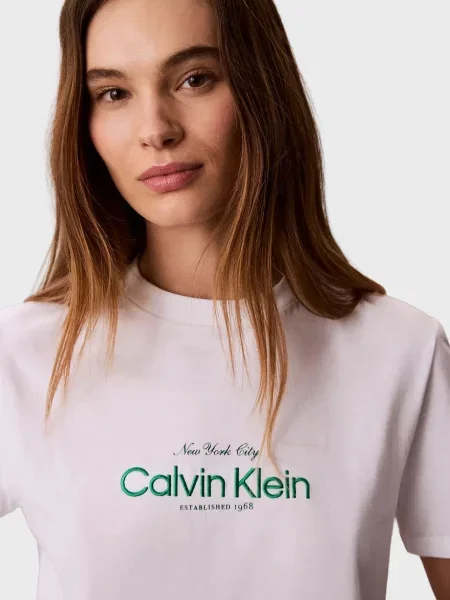 Класична футболка Calvin Klein Jeans біла
