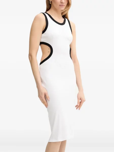 Rochie midi Liu Jo până la genunchi de costum alb