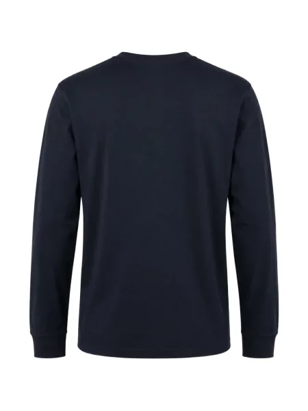 Lung tricou Handvaerk cu decolteu rotund albastru