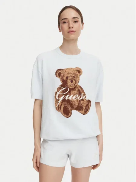 Guess T-Shirt Ανοιχτό μπλε