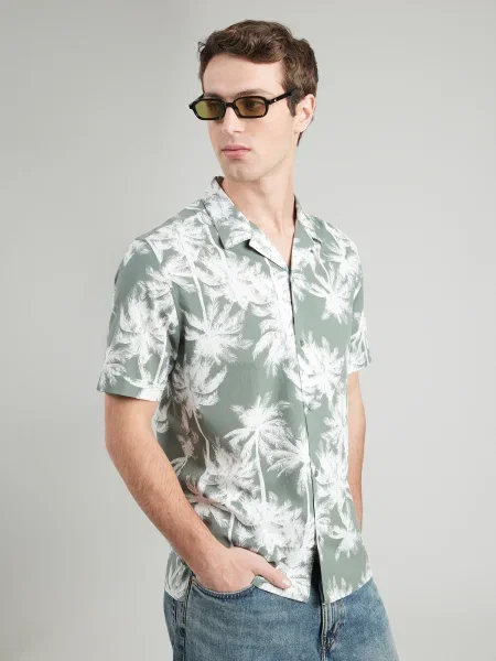 ANTONY MORATO Cămașă HONOLULU verde pastel alb
