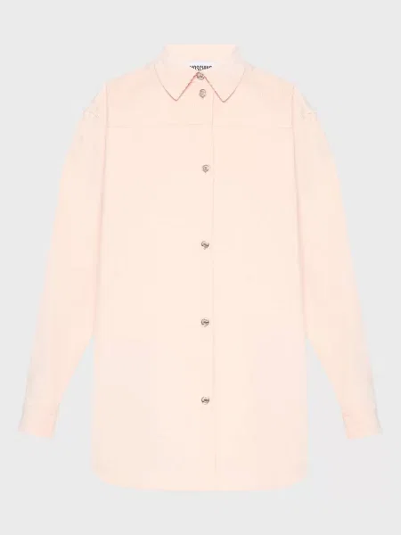 Вельветовая рубашка Moschino оранжевая