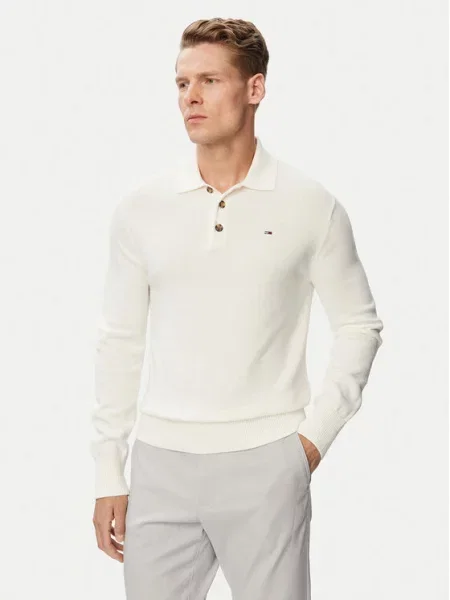 Tommy Jeans Megztinis Essential balta
