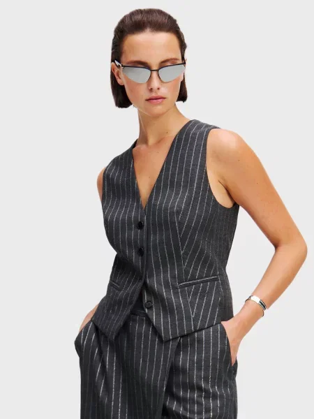 Смугастий жилет Karl Lagerfeld сірий