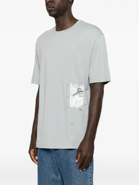 Tricou Boss cu imagine gri