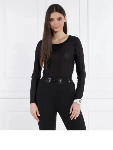Bluză | Cropped Fit negru