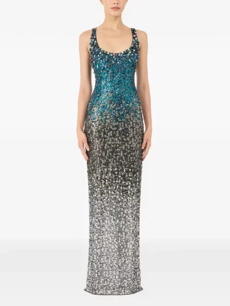 Decora rochie Jenny Packham cu paiete de costum argintiu
