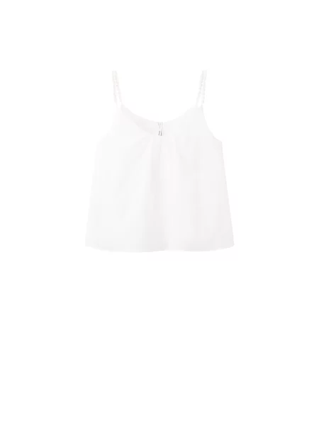 MANGO Top BOLAS murdar alb