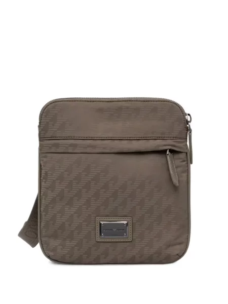 Geantă crossbody Emporio Armani cu autograf maro