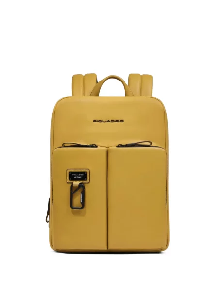 Rucsac Piquadro din piele galben
