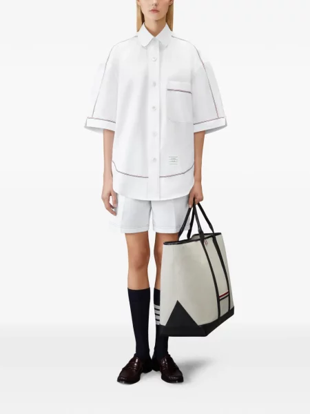 Cămașă Thom Browne din poplin alb