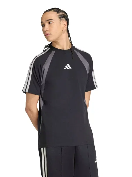 ADIDAS SPORTSWEAR Funkčné tričko tmavozelená / čierna biela
