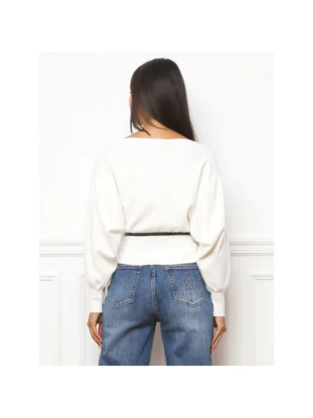 Pulover La Modeuse alb
