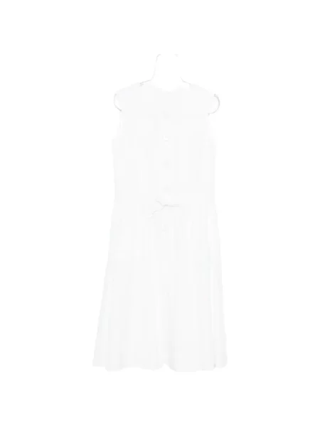 Odgovarati midi haljina Patou iznad koljena bijela