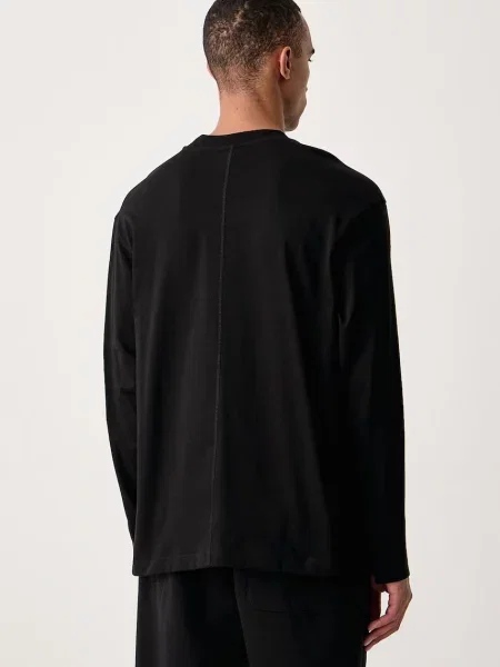 Tricou cu mânecă lungă Karl Lagerfeld Jeans negru
