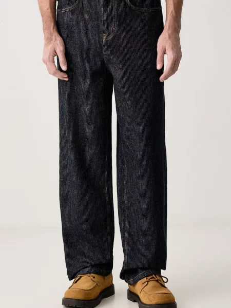 Les Deux jeansy relaxed fit x Detroit Lions granatowe