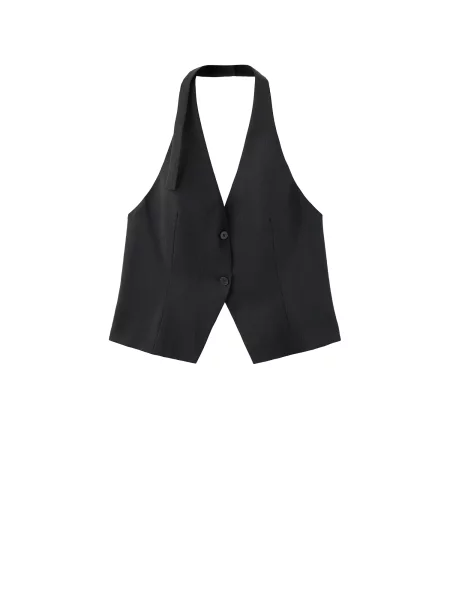 MANGO Vestă de costum MARGA' negru