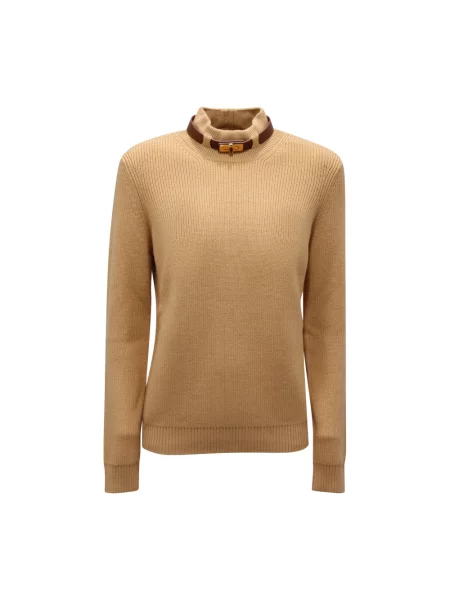 Sweter Elisabetta Franchi wełniany beżowy