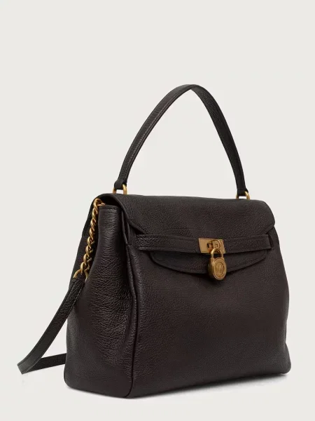 MICHAEL Michael Kors klasična torbica usnjena HAMILTON MODERNE rjava