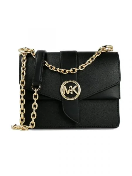 Michael Kors De piele geantă poștaș GREENWICH negru