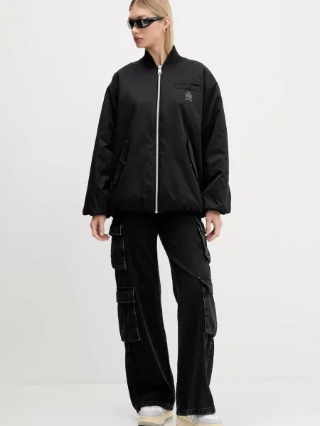 Tommy Jeans kurtka zimowa oversize czarny