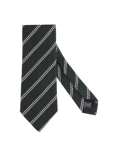 Pasek Zegna w paski z paskiem zielony