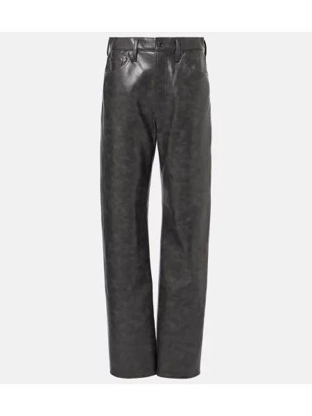 Spodnie Agolde z wysoką talią czarne