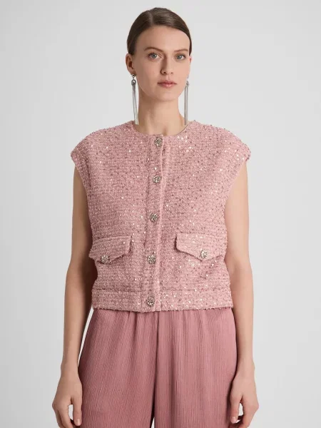 Guido Maria Kretschmer Kamizelka Francesca Kobiety Sztuczne włókno jednolity 34 różowy