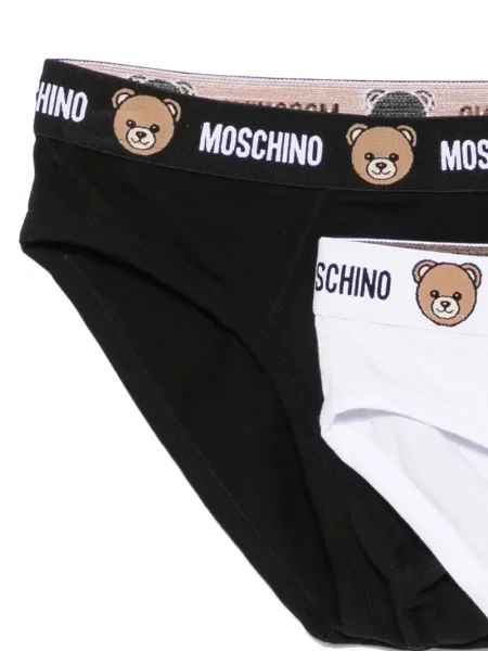 Chiloți multipac Moschino cu autograf negru
