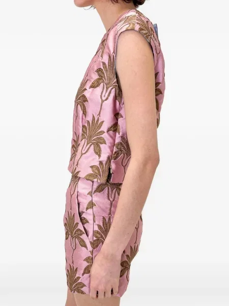 Cămașă Odeeh fără mâneci cu model floral roz