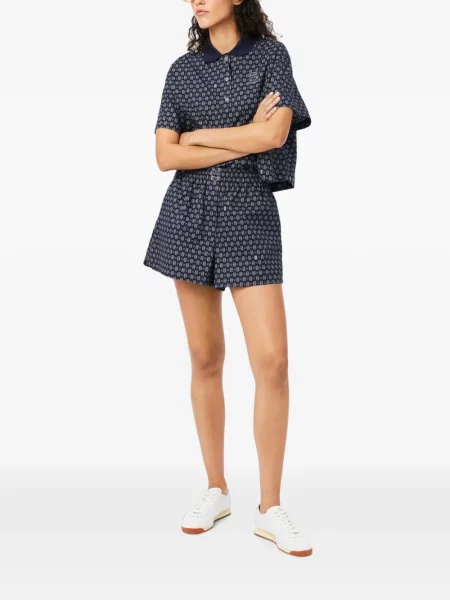 Pantaloni scurți Lacoste cu imagine albastru