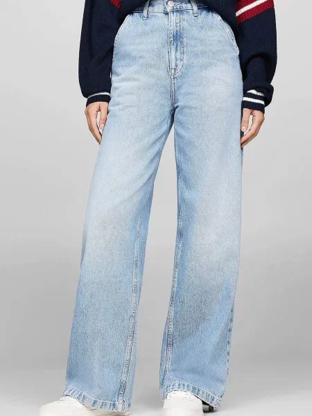 Джинси Tommy Jeans на завʼязках сині