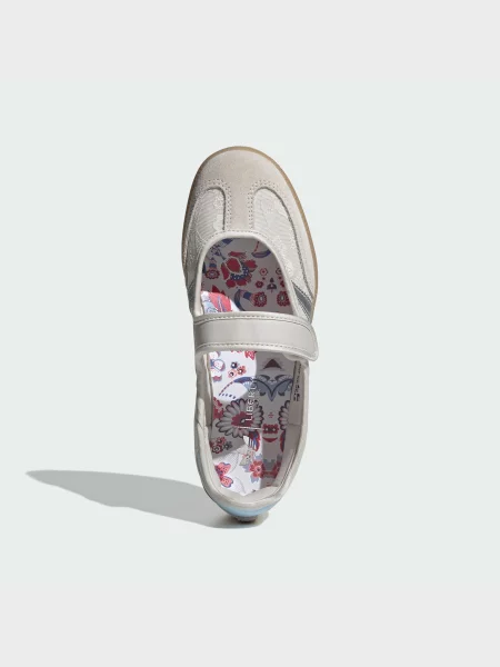 Кожаные балетки Adidas белые