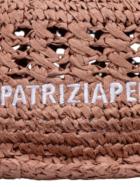 Siuvinėta skrybėlė Patrizia Pepe ruda