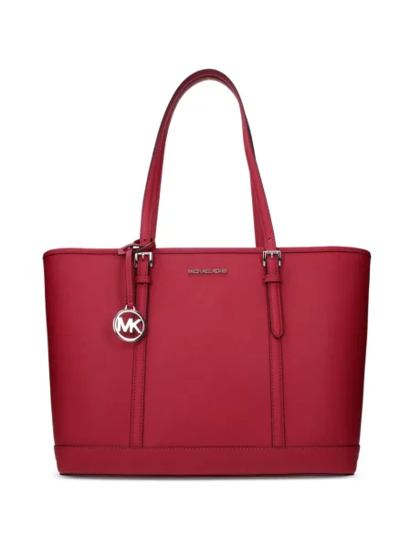 Bőr shopper táska Michael Kors piros
