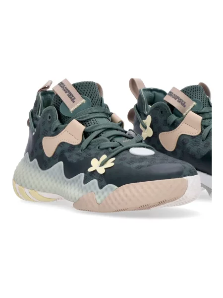 Buty do biegania Adidas skórzane zielone