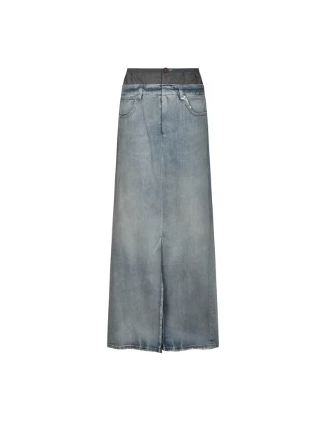 Długa spódnica maxi Maison Margiela niebieska