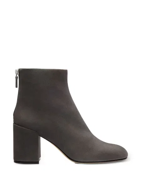 Cizme scurte Stuart Weitzman din piele de căprioară gri