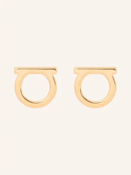 Ferragamo Kolczyki Na Sztyft Gancini gold złote