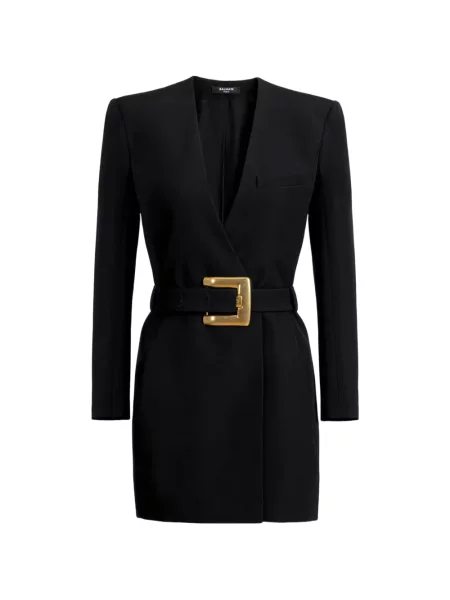 Scurt cu centură rochie Balmain negru
