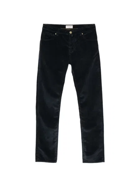 Pantaloni Jacob Cohën de catifea cord albastru
