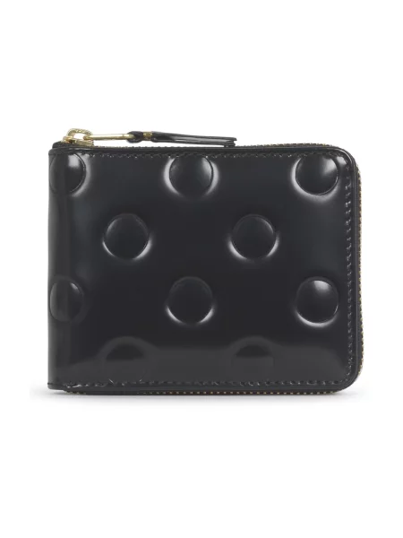 Portfel Comme Des Garcons w grochy czarny