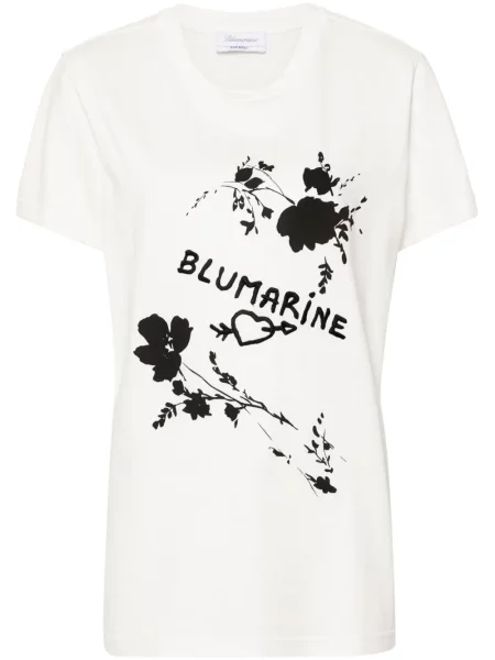 Tricou Blumarine cu broderie alb