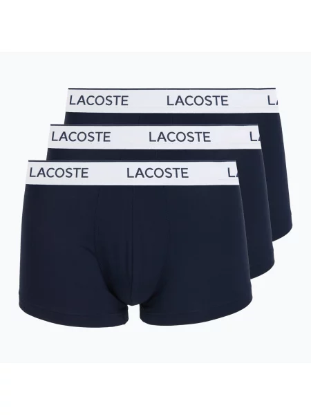 Férfi boxer nadrág Lacoste 3 pack navy blue. Méret: XL kék