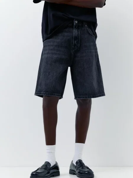 Pull&Bear Pantaloni negru
