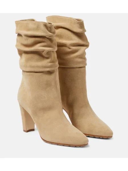 Cizme scurte Manolo Blahnik din piele de căprioară maro