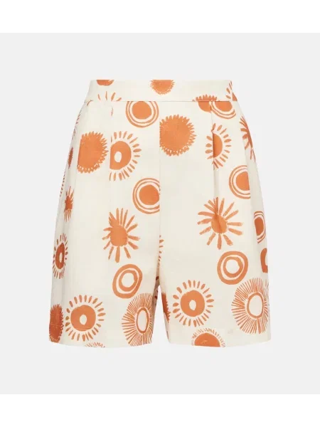 Pantaloni scurți Asceno de in cu imagine alb